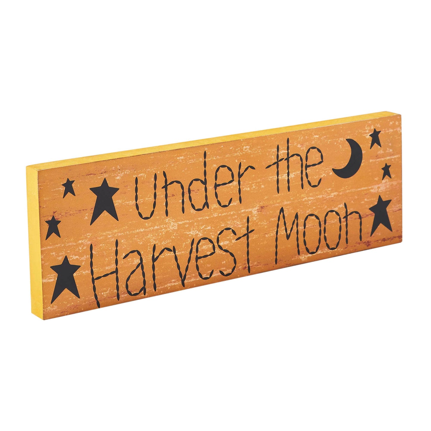 Under The Harvest Moon Prim Stars Mustard Base MDF Sign