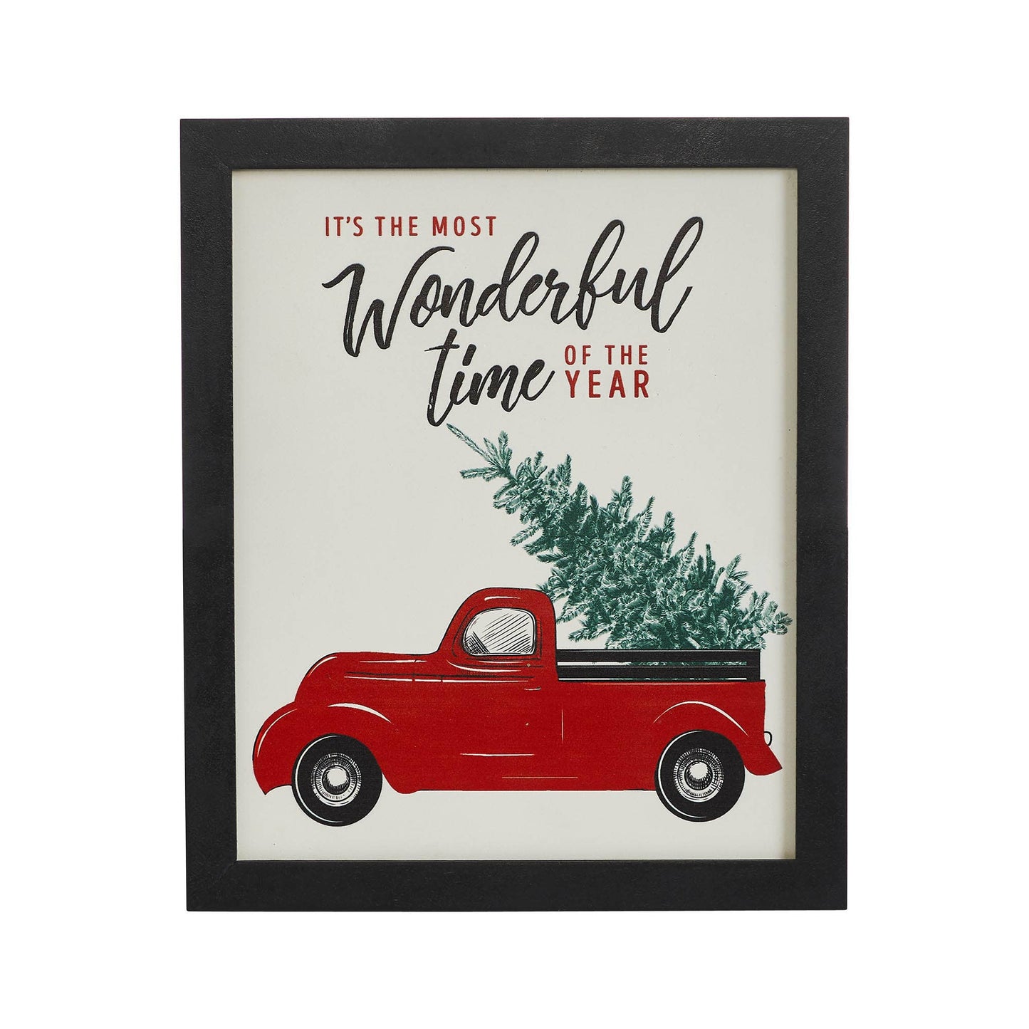 It's The Most Wonderful Time Truck Framed Wall Hanging Sign