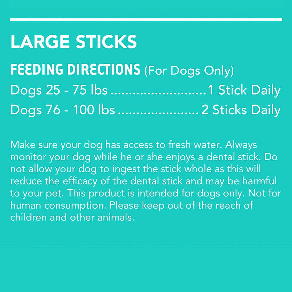 Happy, Healthy™ Brushy Sticks Dental Dog Treats – Dental Chews for Dogs – 30 Large Sticks -Faire