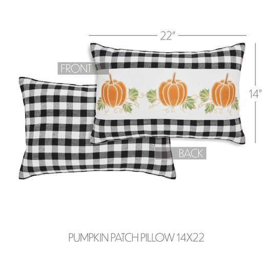 Annie Black Check Pumpkin Patch Pillow