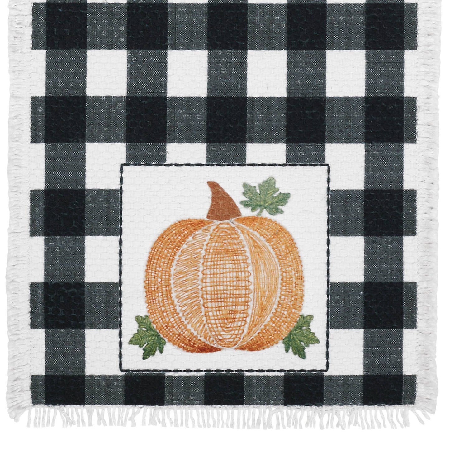 Annie Black Check Pumpkin Runner