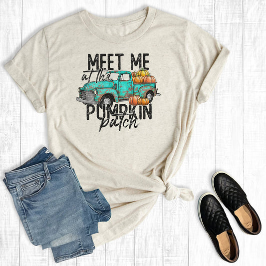 Clearance- Fall Meet Me At The Pumpkin Patch Graphic Tees