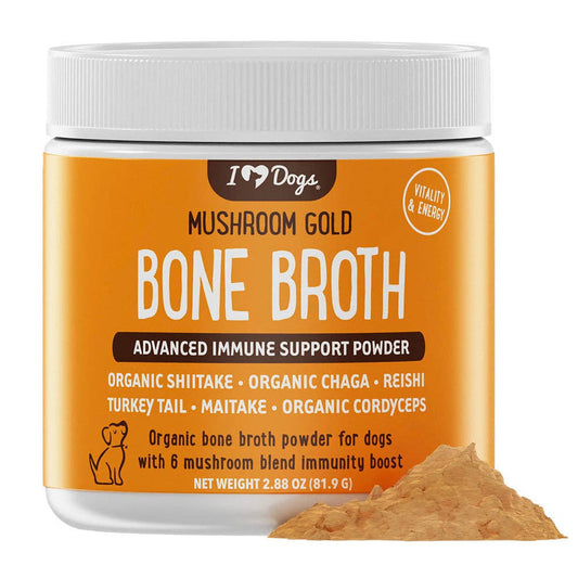 IHeartDogs Mushroom Bone Broth For Dogs Immune Support Powder - 90 scoops - Faire