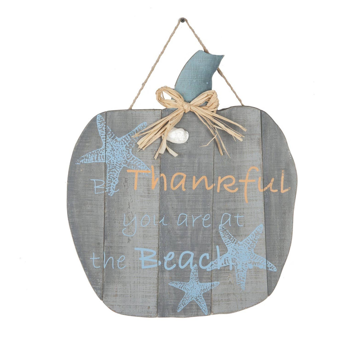 Fall/Harvest Be Thankful Pumpkin Coastal Wall Decor