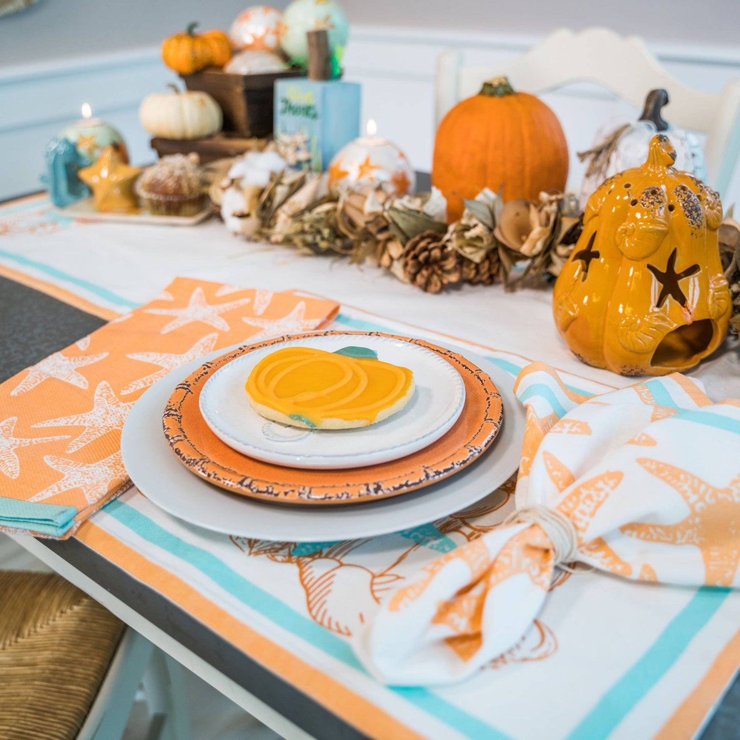 Fall/Harvest Pumpkins Give Thanks Placemat