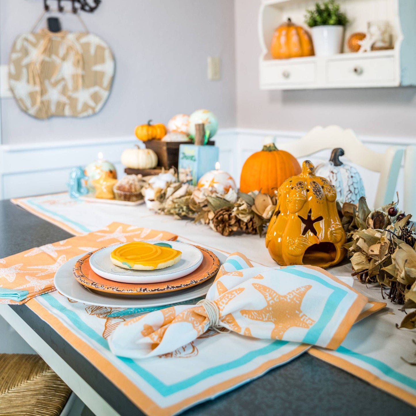 Fall/Harvest Pumpkins Give Thanks Placemat