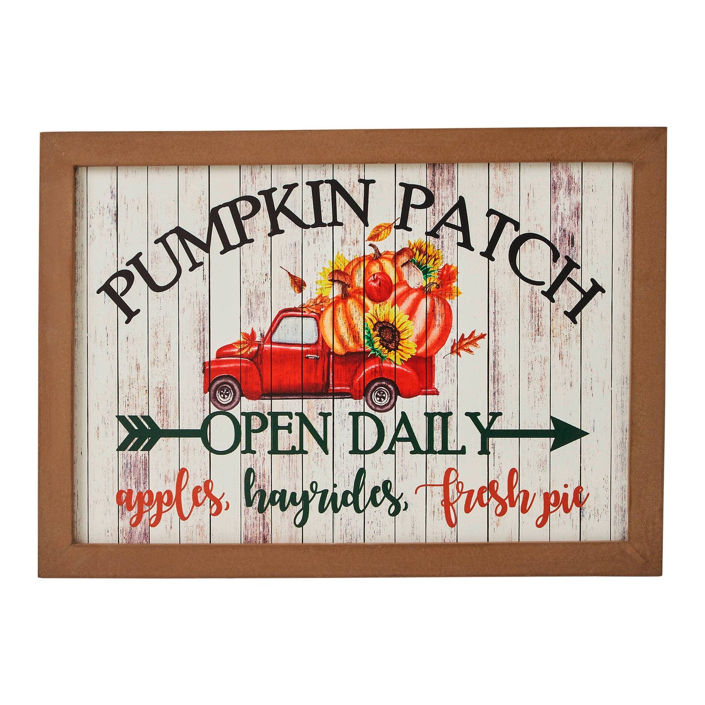 Shiplap Pumpkin Patch Red Truck Wall Sign