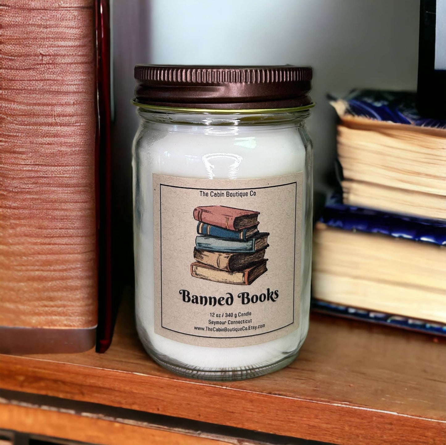 Vintage Bookstore Candle - Book Lover - BookTok