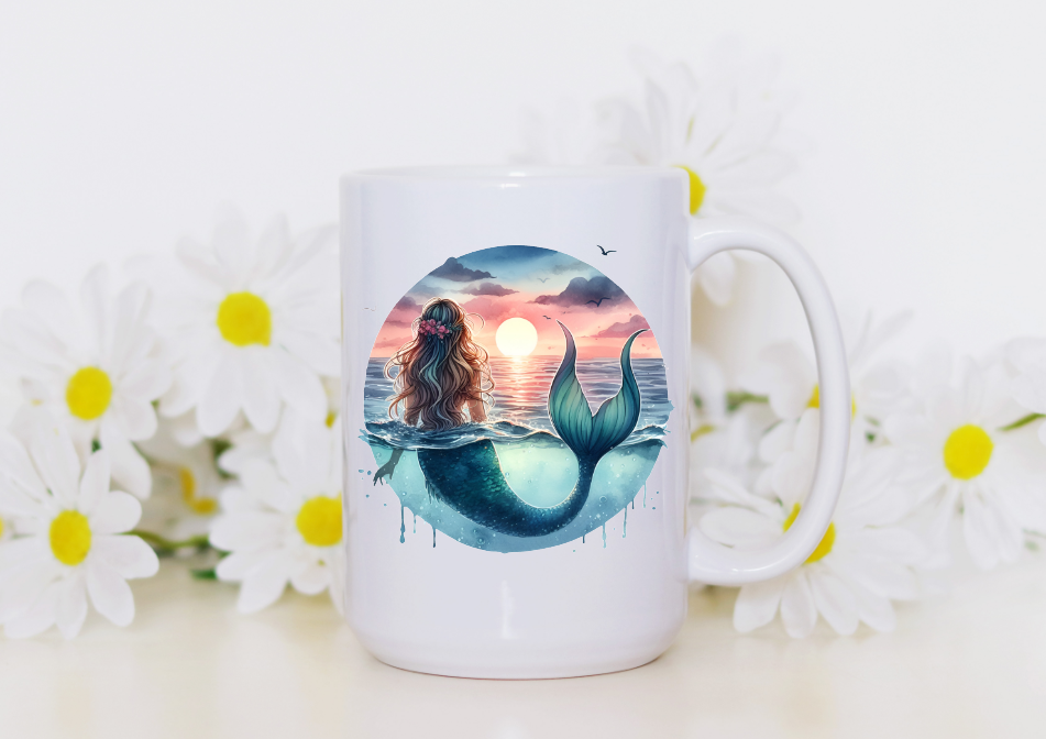 Mermaid Sunset 15oz Coffee Mug