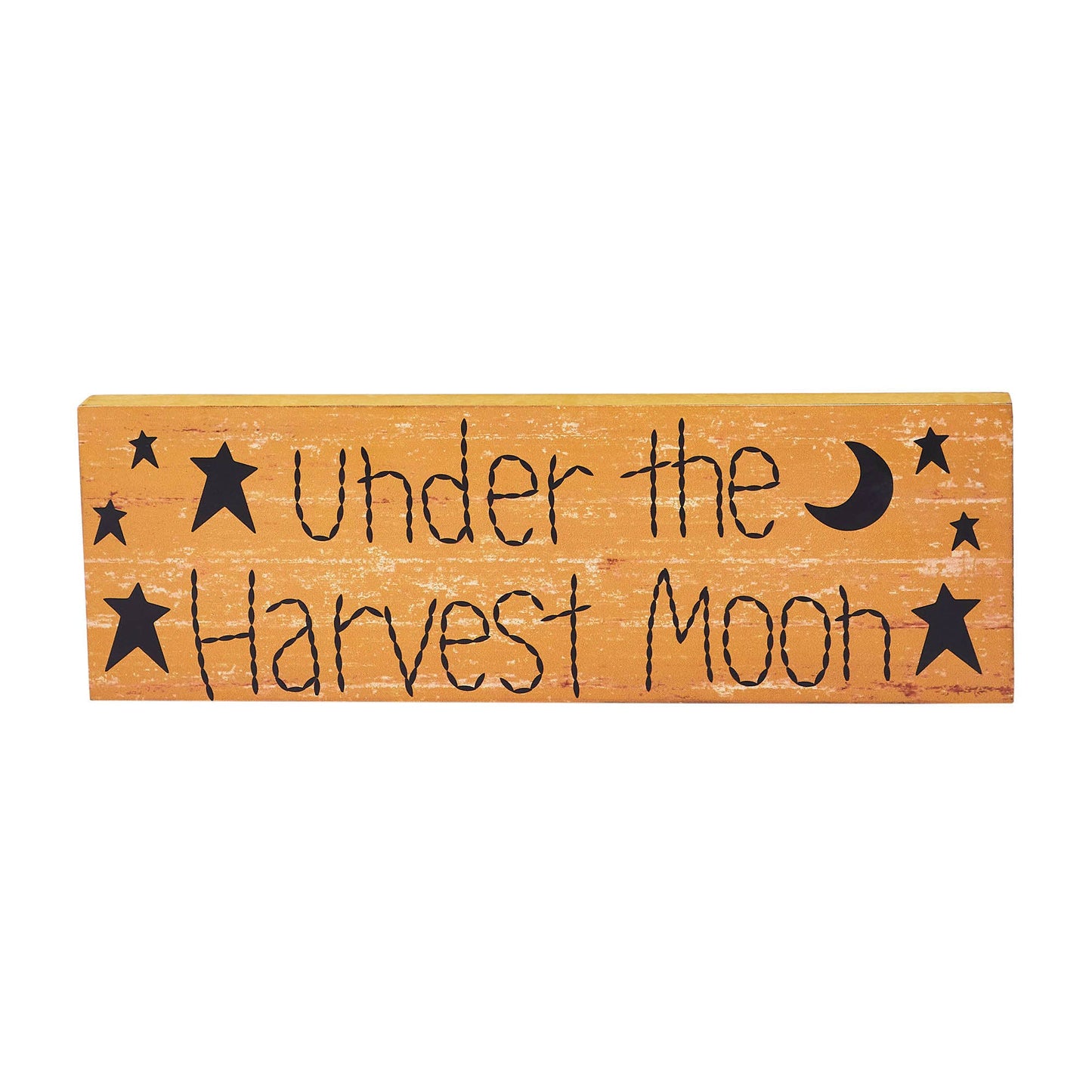 Under The Harvest Moon Prim Stars Mustard Base MDF Sign