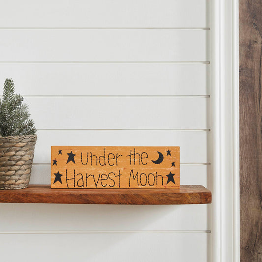 Under The Harvest Moon Prim Stars Mustard Base MDF Sign