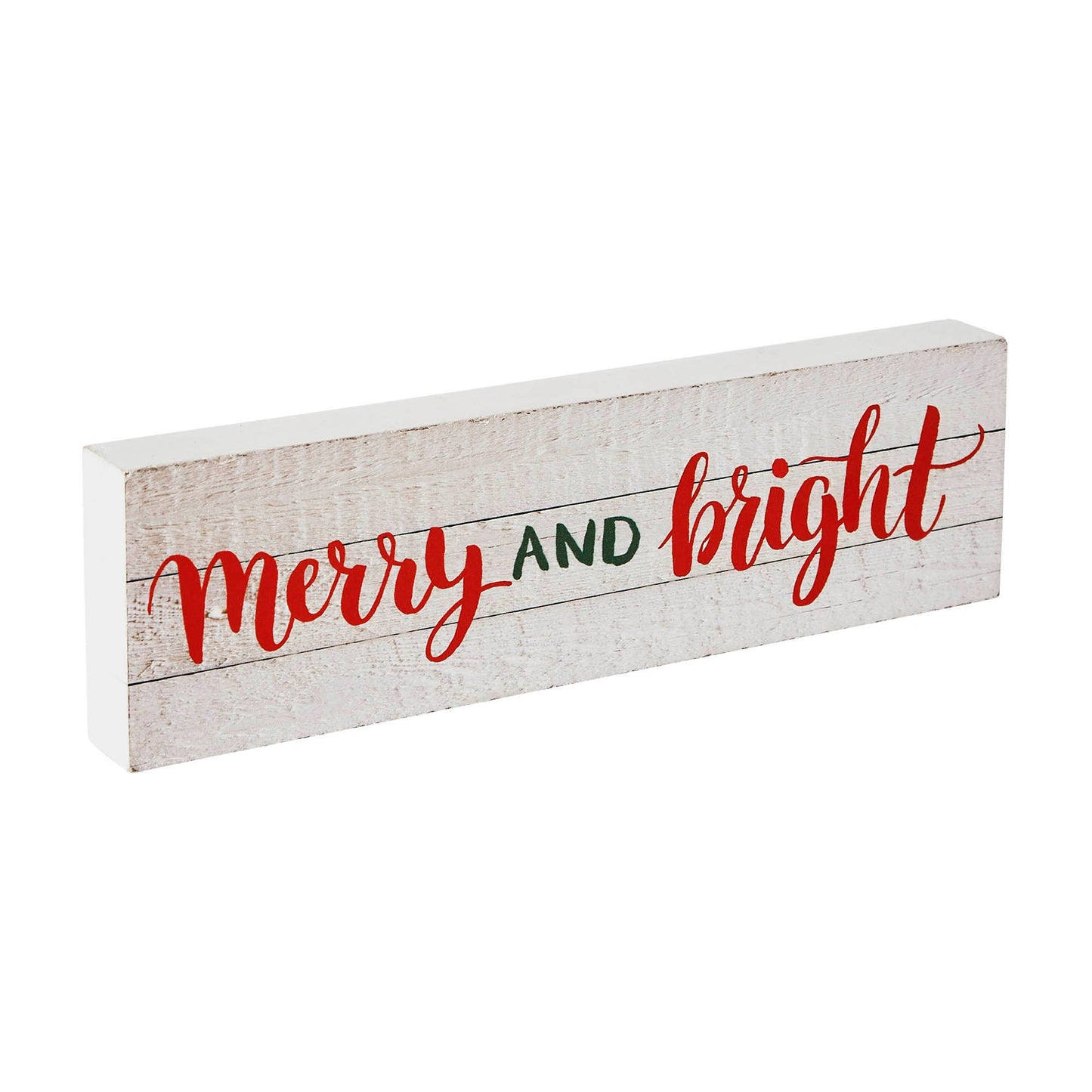 Merry and Bright Block Sign