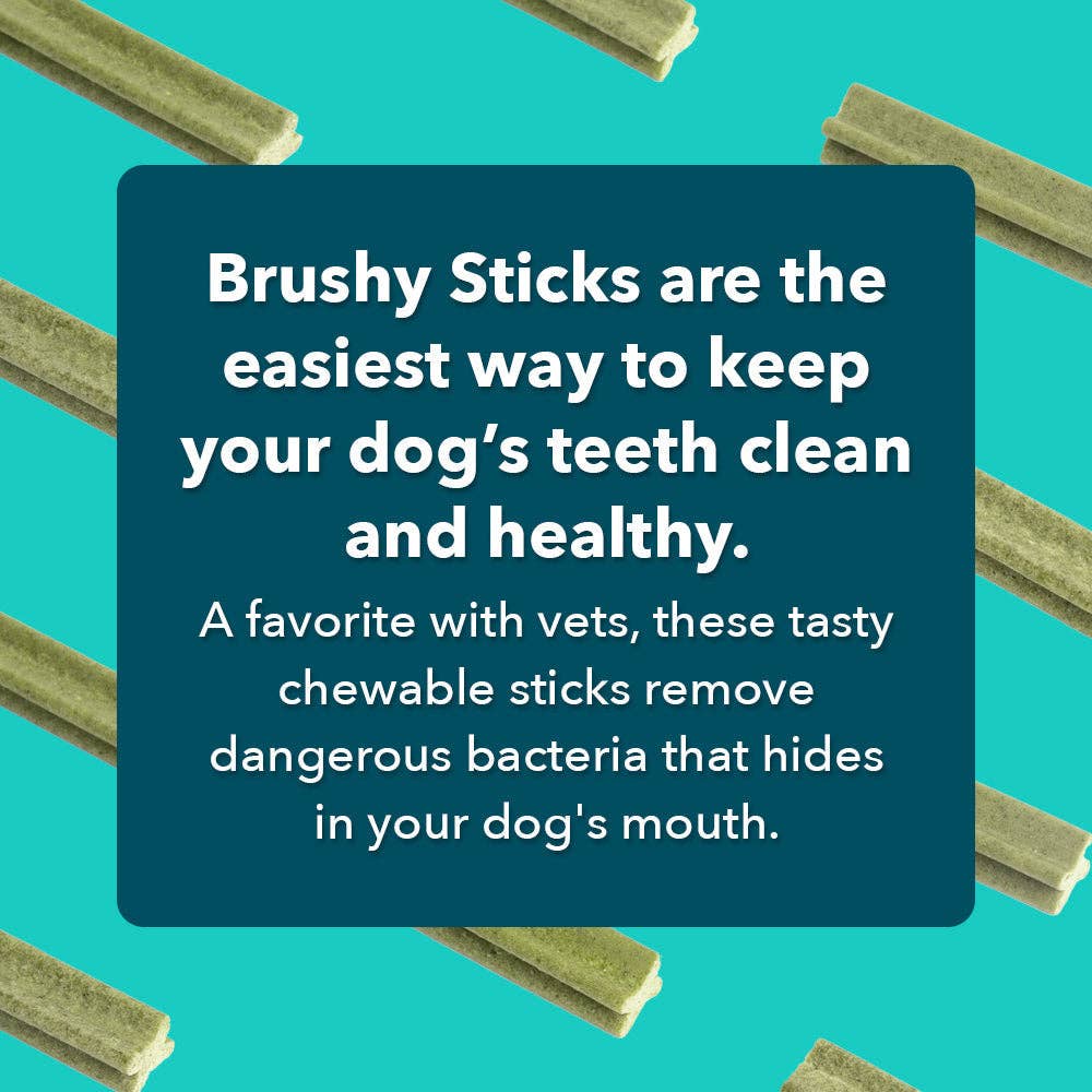 Happy, Healthy™ Brushy Sticks Dental Dog Treats – Dental Chews for Dogs – 30 Large Sticks -Faire